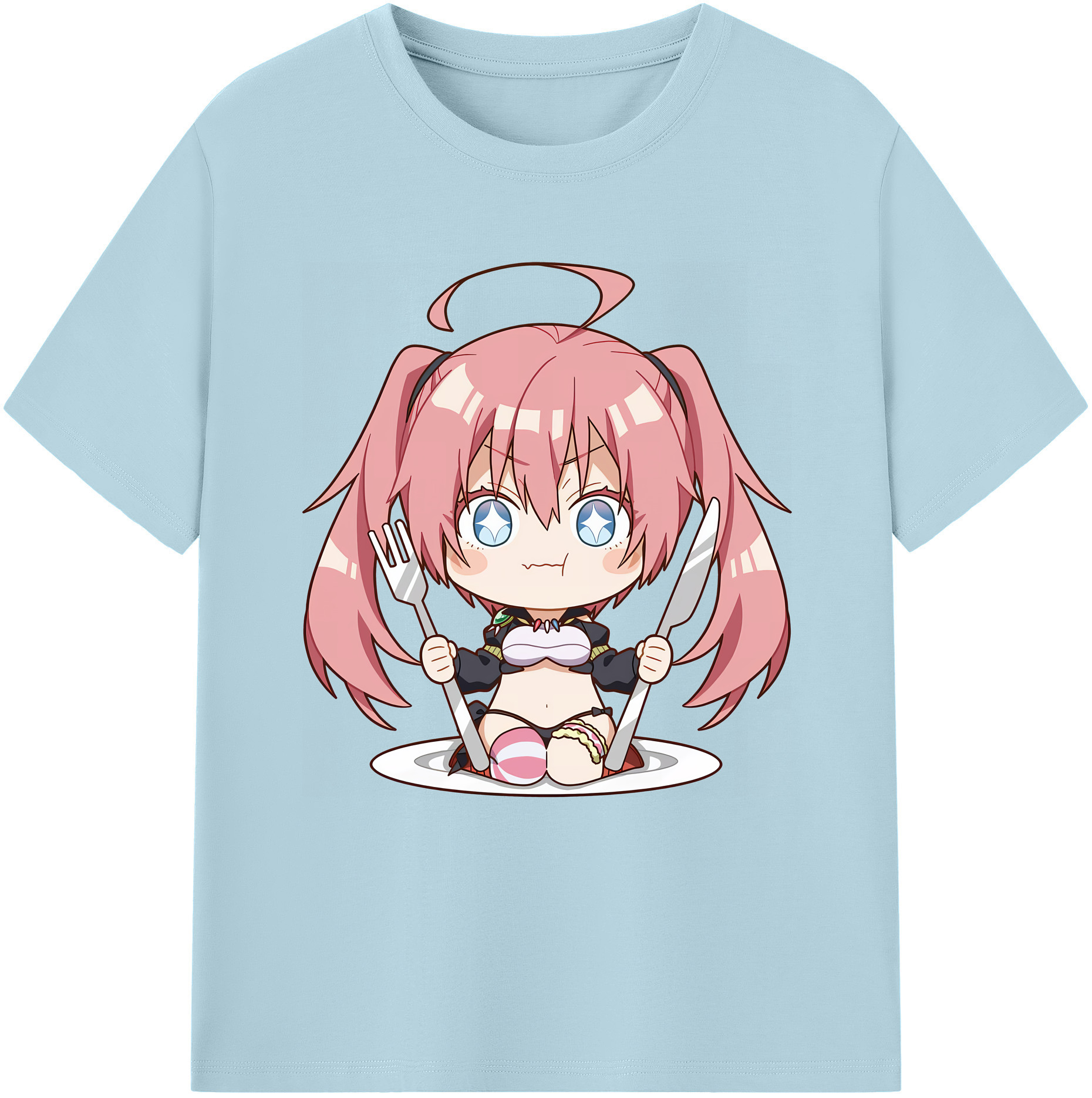 （画像用） 転スラ Regarding Reincarnated to Slime 綿100％半袖Tシャツ（フロントプリント）